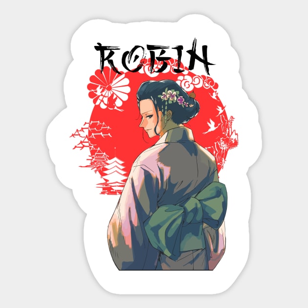 Nico Robin Kimono One Piece Sticker by KDungUniversal